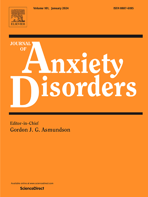 Go to journal home page - Journal of Anxiety Disorders
